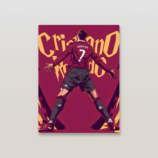 Cristiano Ronaldo Manchester United Metal Poster