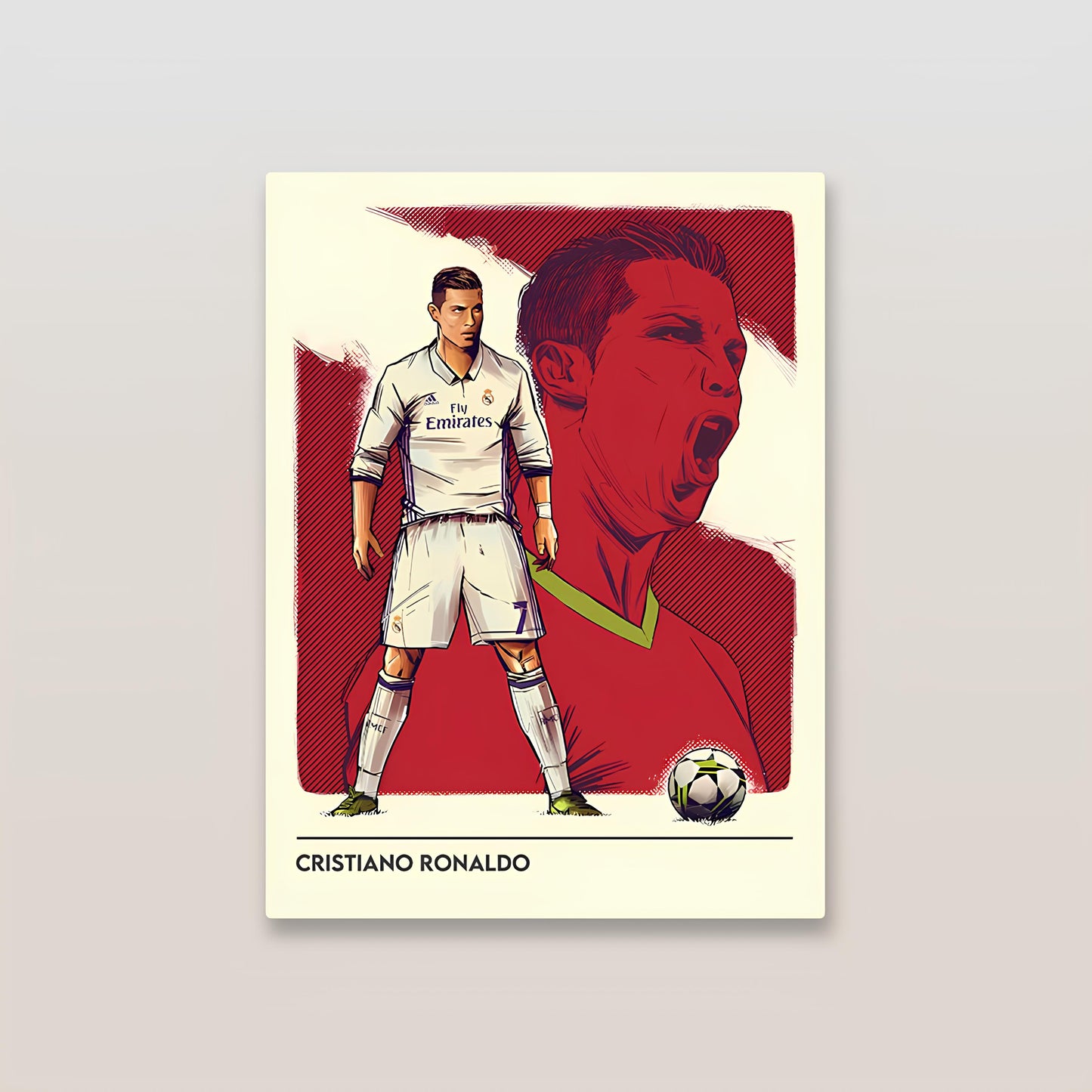 Cristiano Ronaldo Minimal Metal Poster