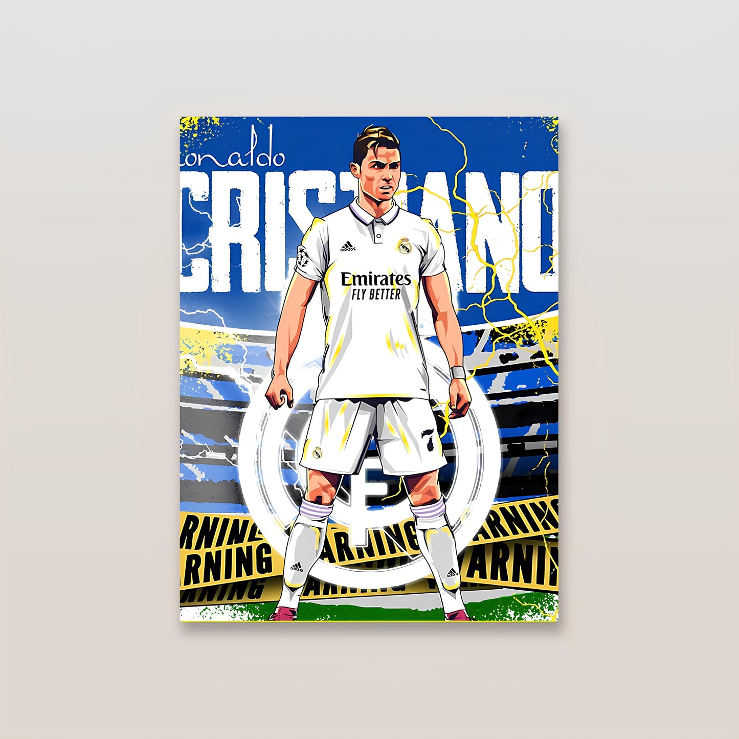 Cristiano Ronaldo Real Madrid Metal Poster