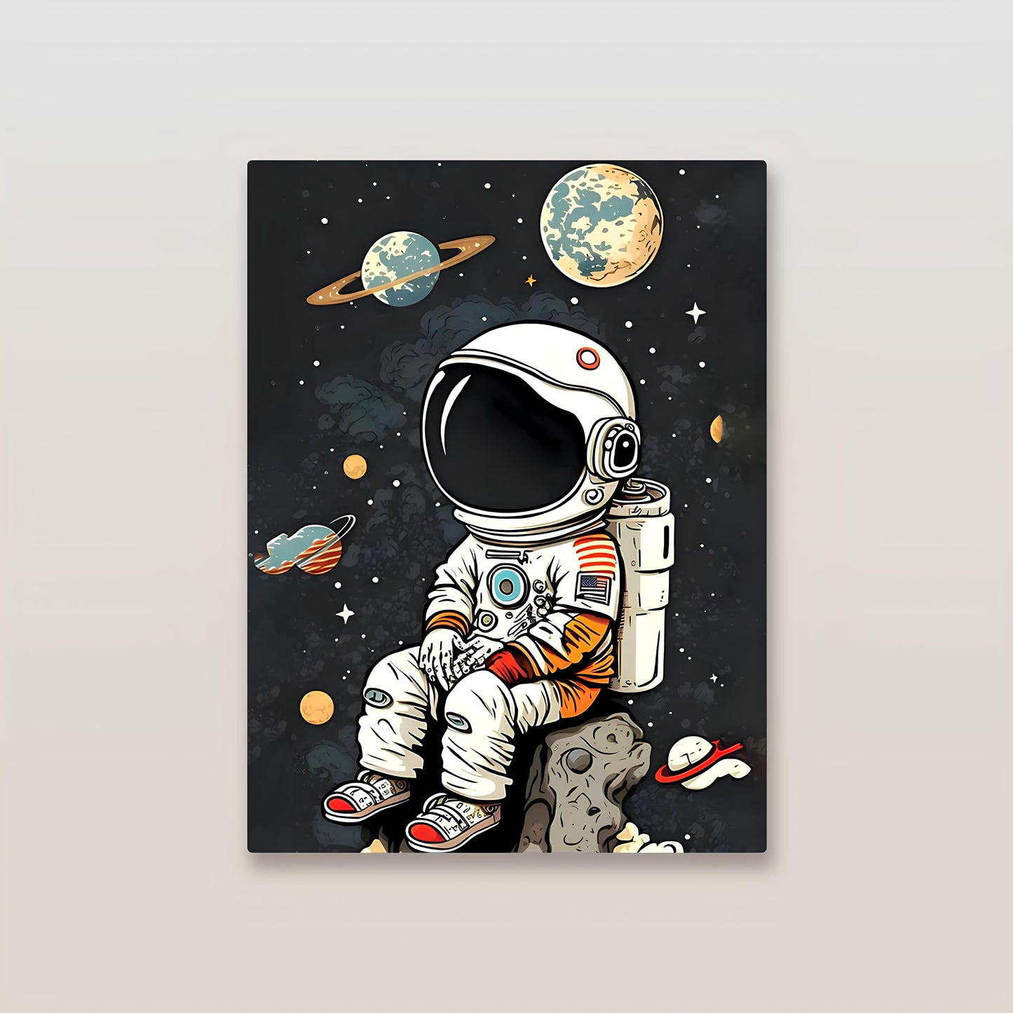 Cute Astronaut Metal Poster