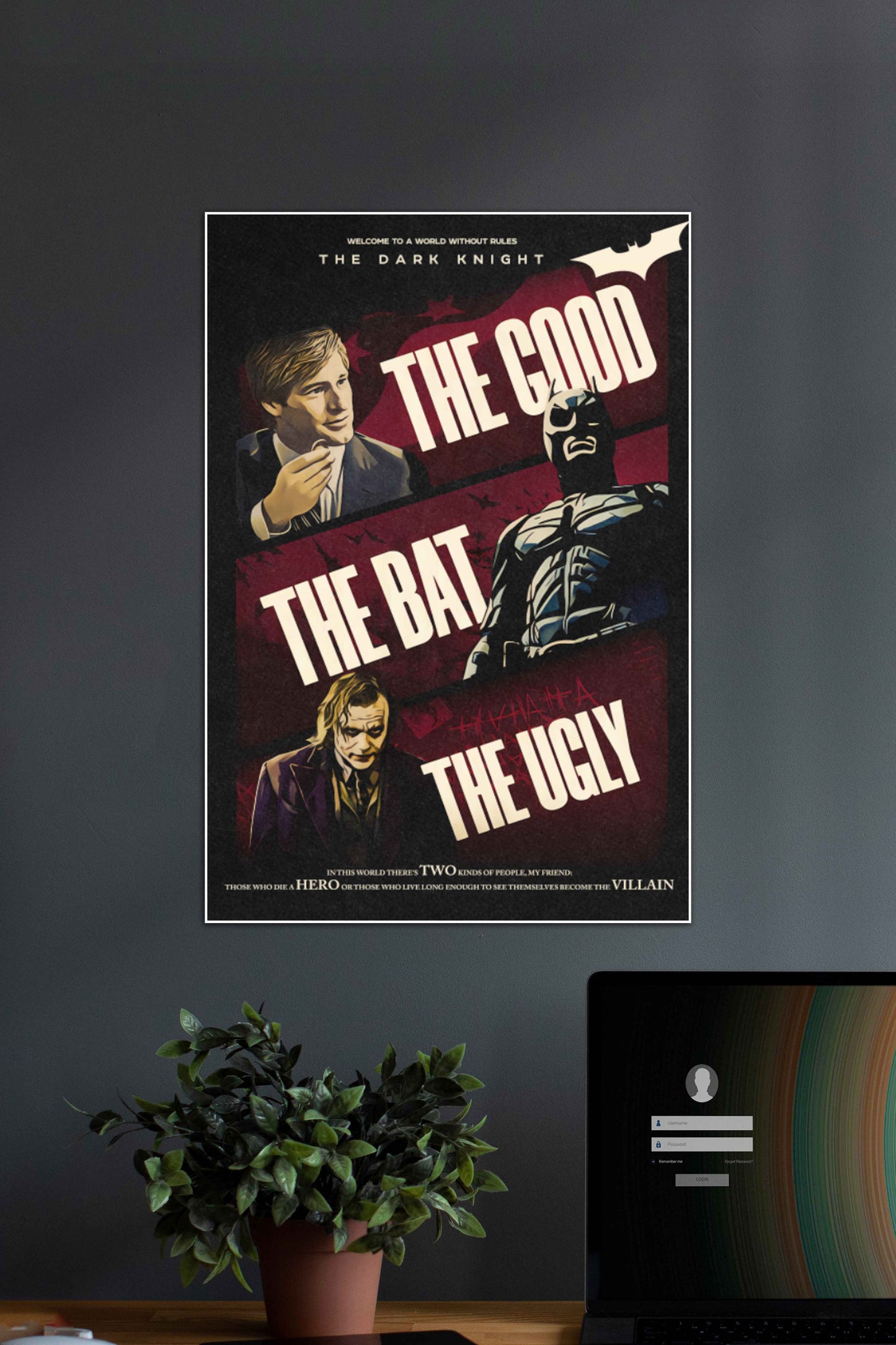 BATMAN DARK KNIGHT | GOOD BAT UGLY | Christopher Nolan | DCU POSTER