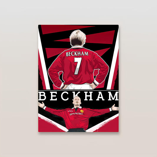 David Beckham Manchester United Metal Poster