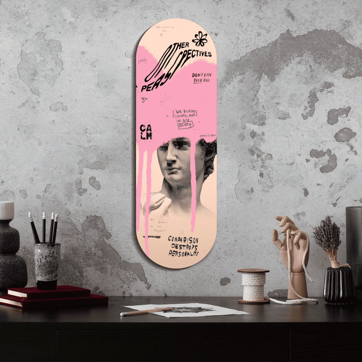 David of Michelangelo- The Perspectives Skateboard Deck