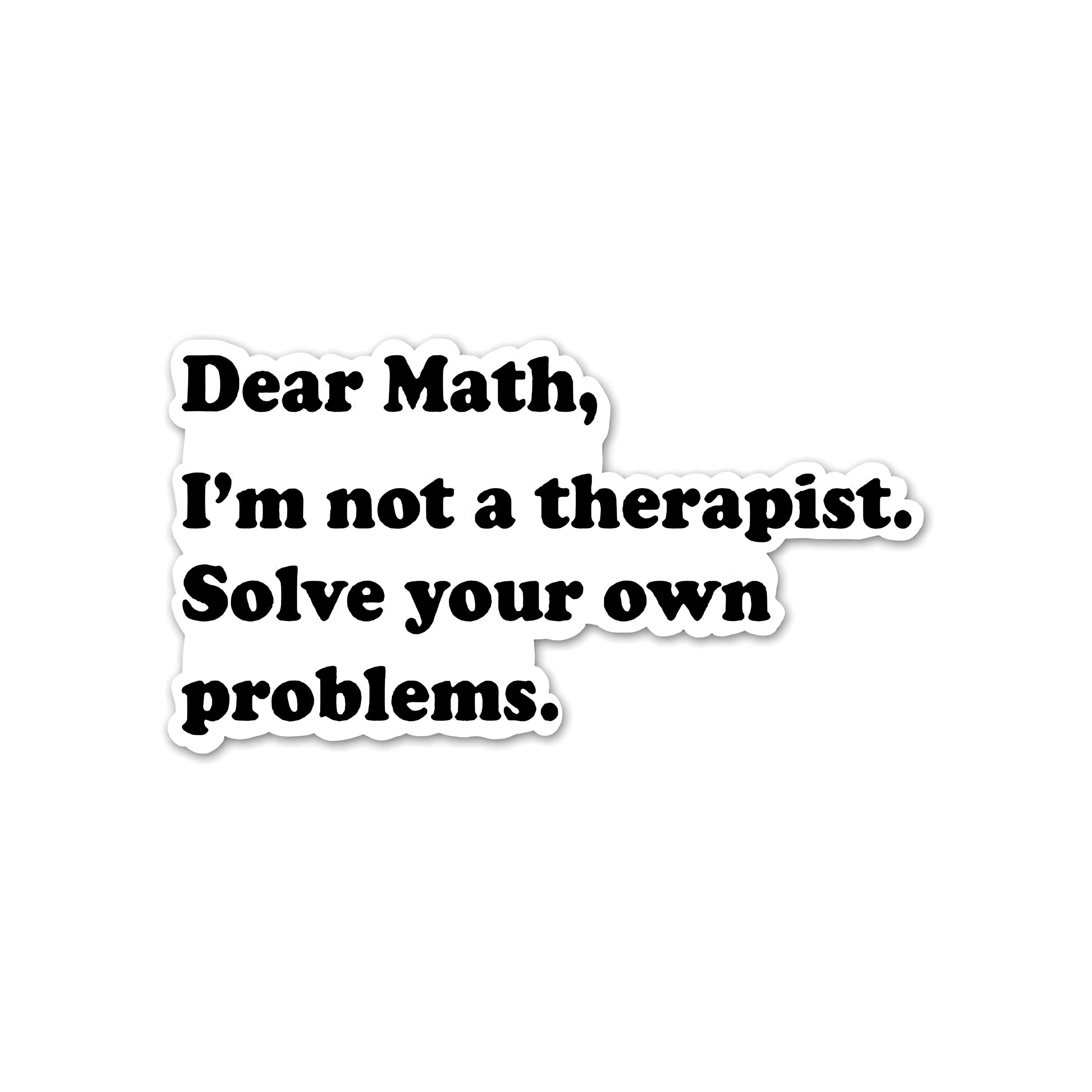 Dear math sticker – Inkyprinty.in