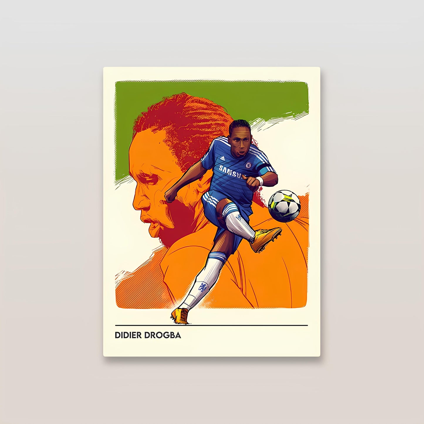 Didier Drogba Minimal Metal Poster