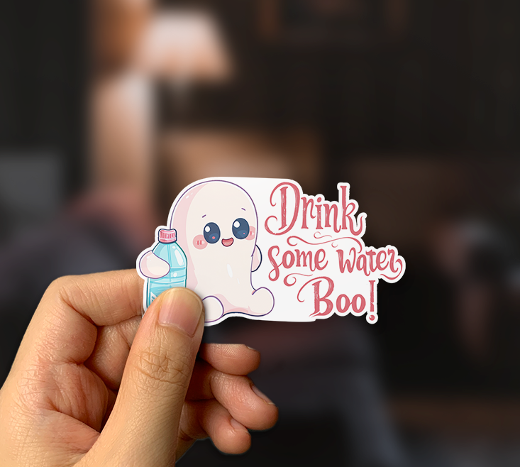 Drink Some Water, Boo Sticker