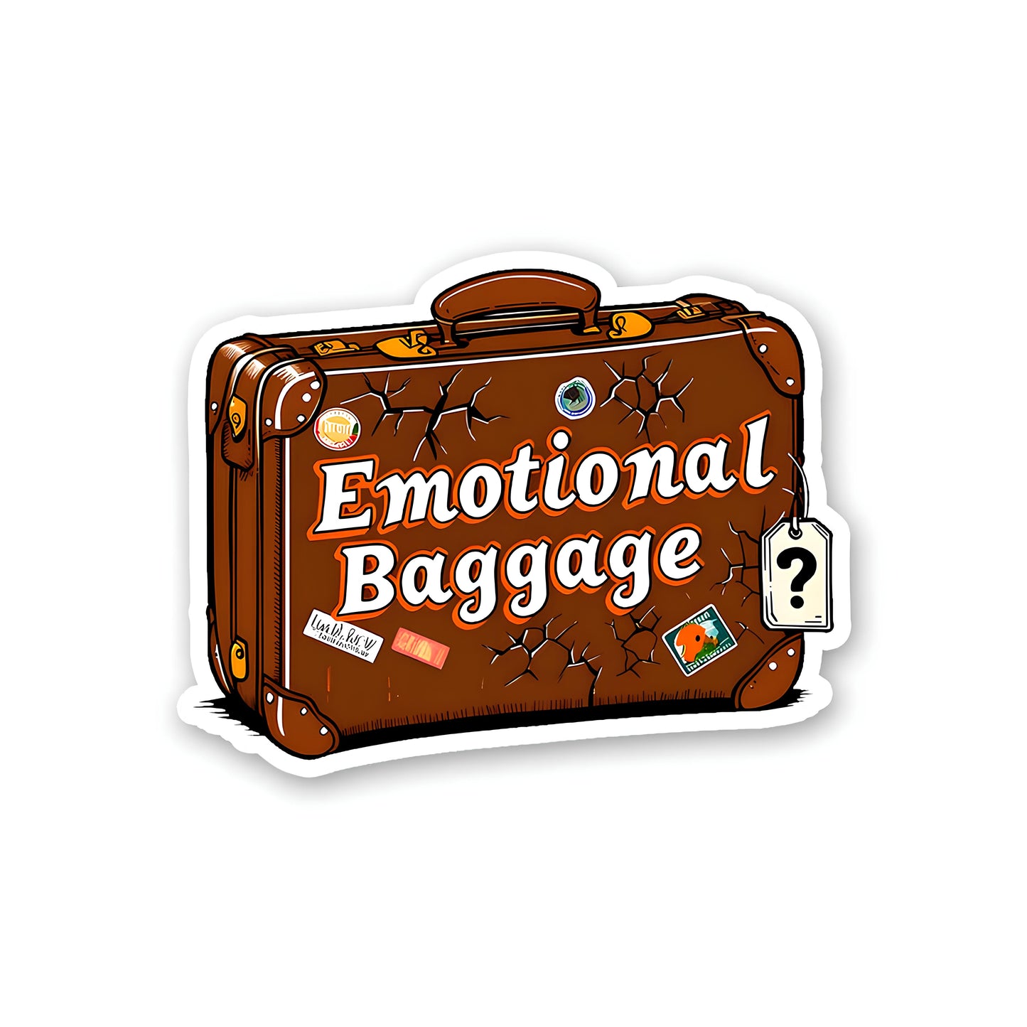 Emotional baggage sticker