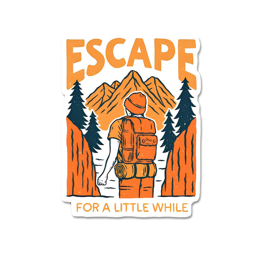 Escape for a little while sticker