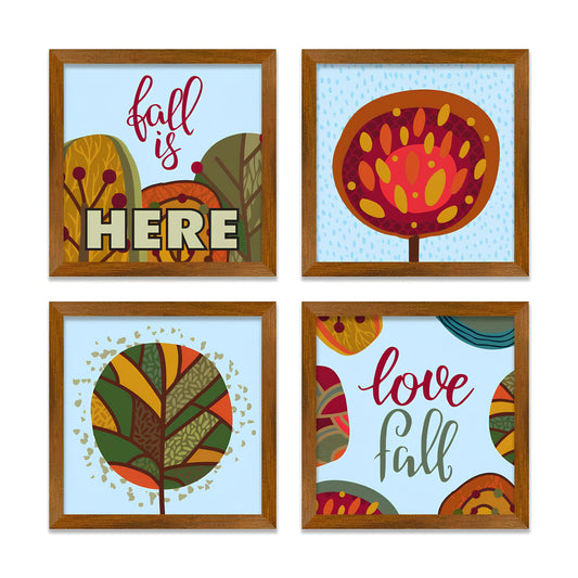 Fall is Here Quote Wall Frame Set of Four