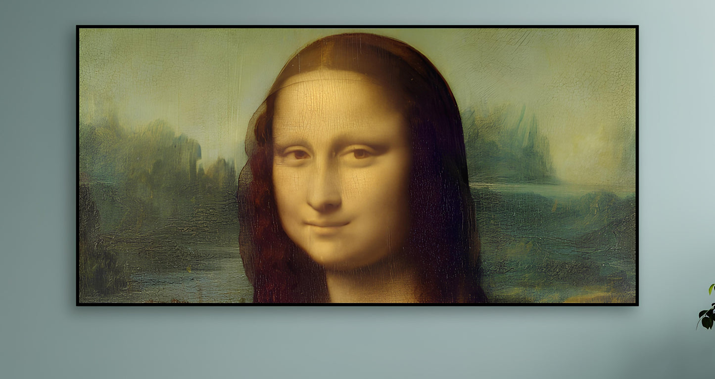 Famous Mona Lisa Floating Canvas Wall Painting