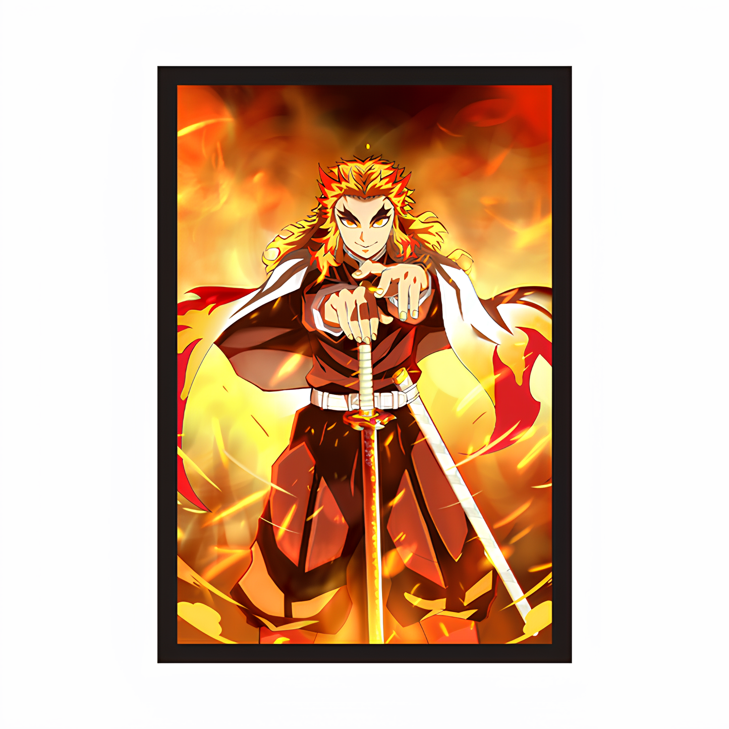 Flame Hashira Portrait Framed