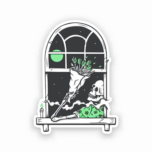 Flowers for the dead sticker