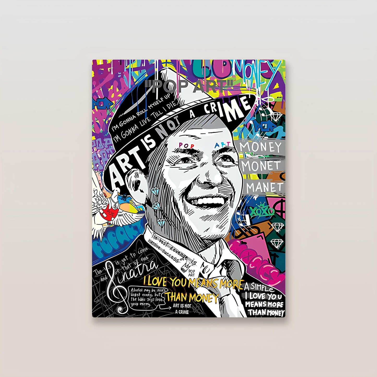 Frank Sinatra Pop Art Metal Poster