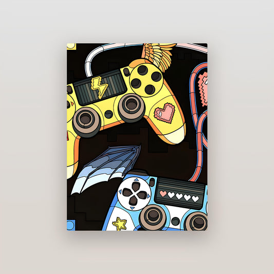 Gaming Controller Aesthetic Metal Poster-3