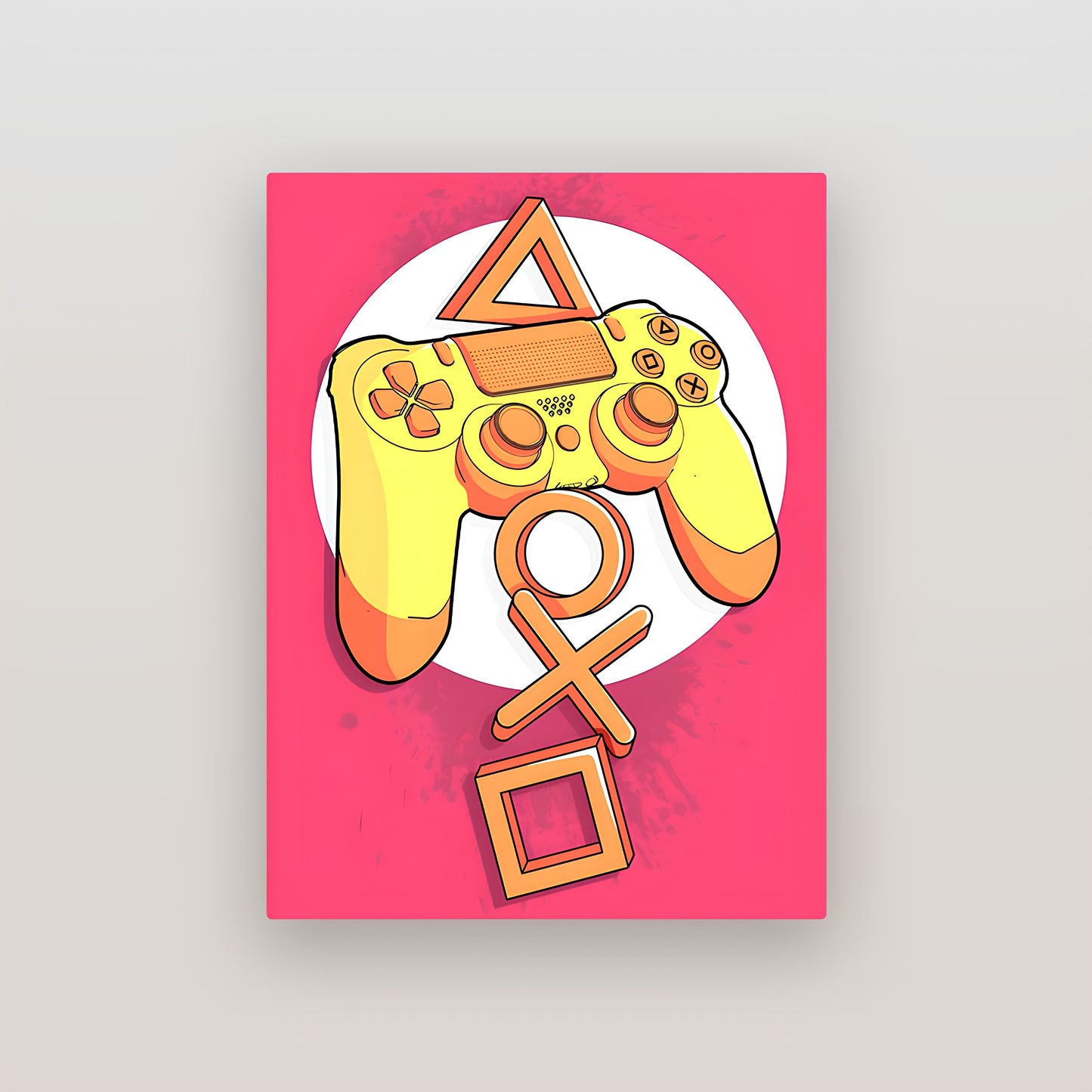 Gaming Controller Aesthetic Metal Poster-5