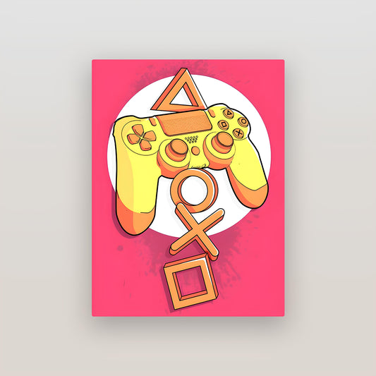 Gaming Controller Aesthetic Metal Poster-5