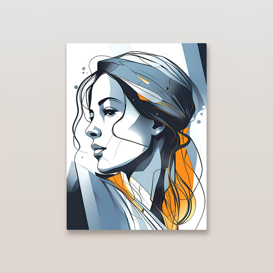 Geometric Woman Art Metal Poster