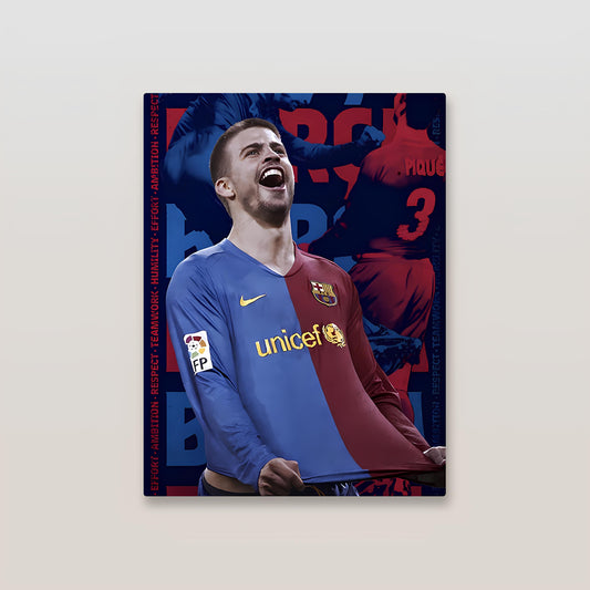 Gerard Pique Barcelona Metal Poster