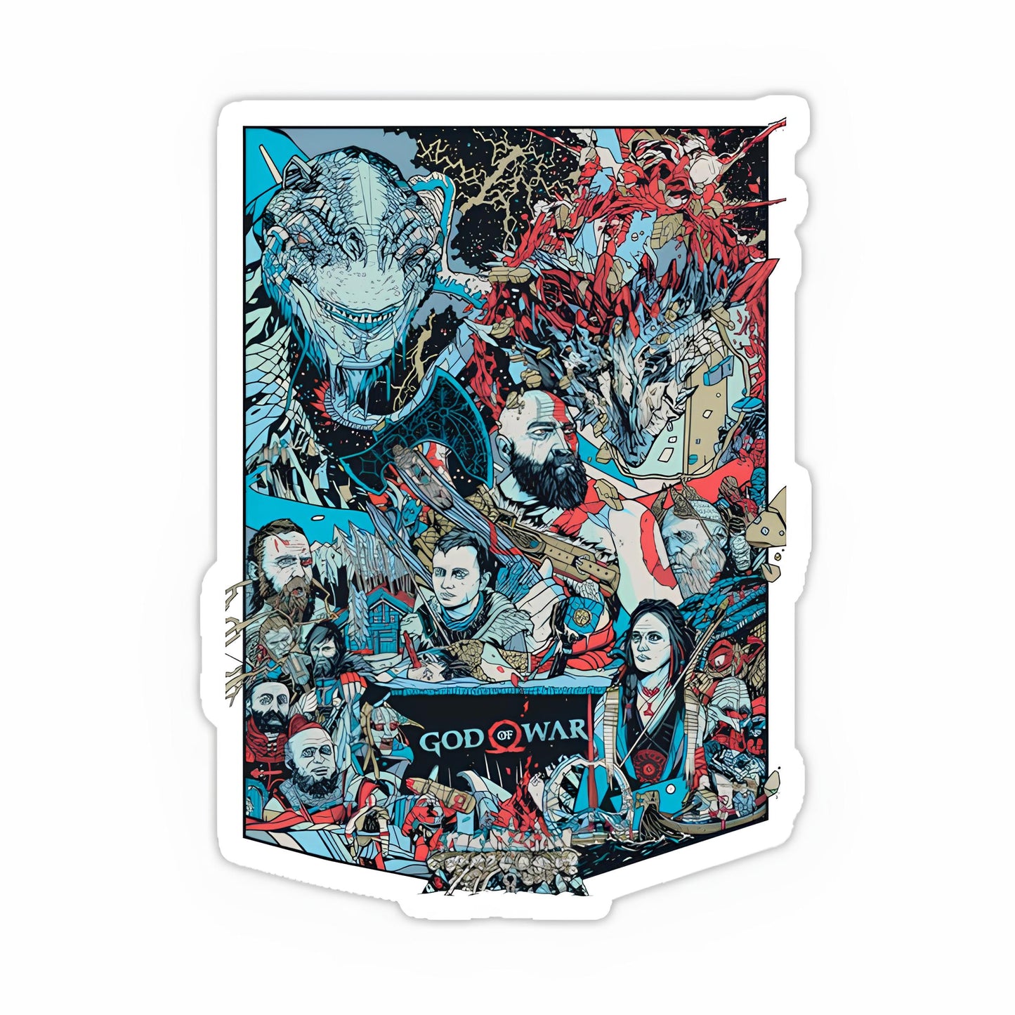 God of war sticker-44