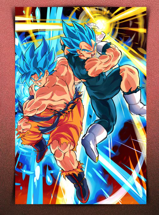 Goku & Vegeta Final Attack Wall Poster