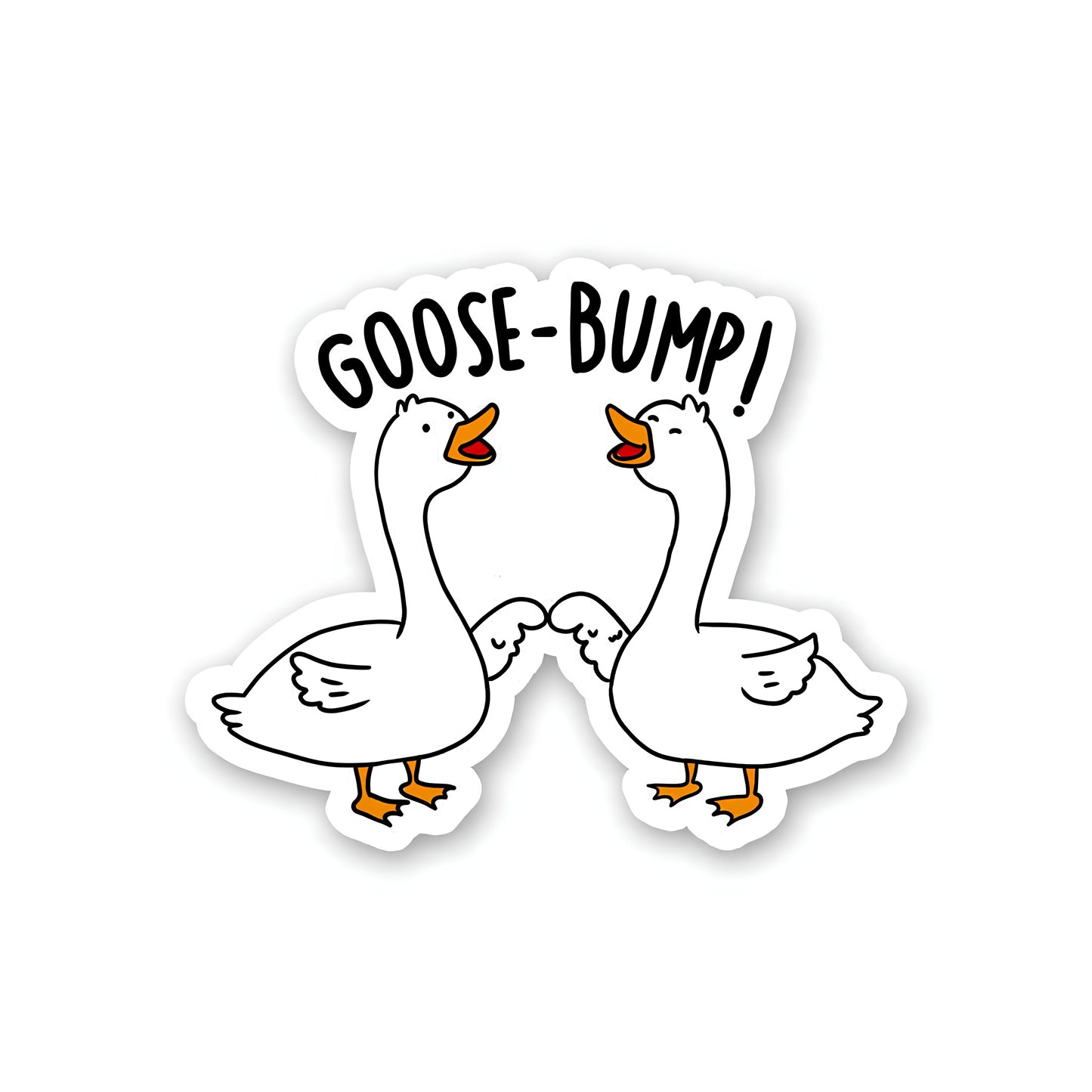 Goose bump sticker