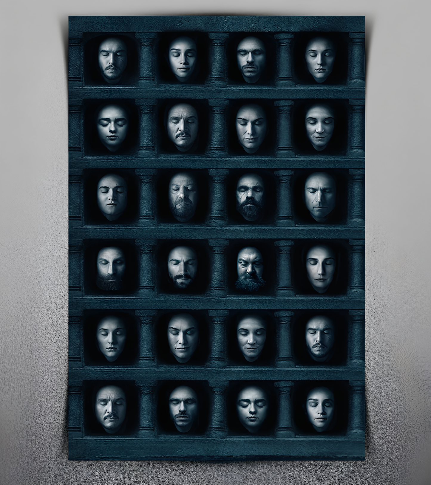 Hall of Faces Wall Poster