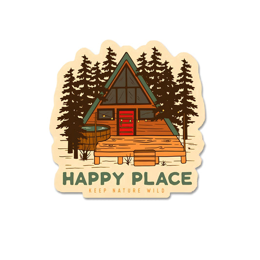 Happy place sticker