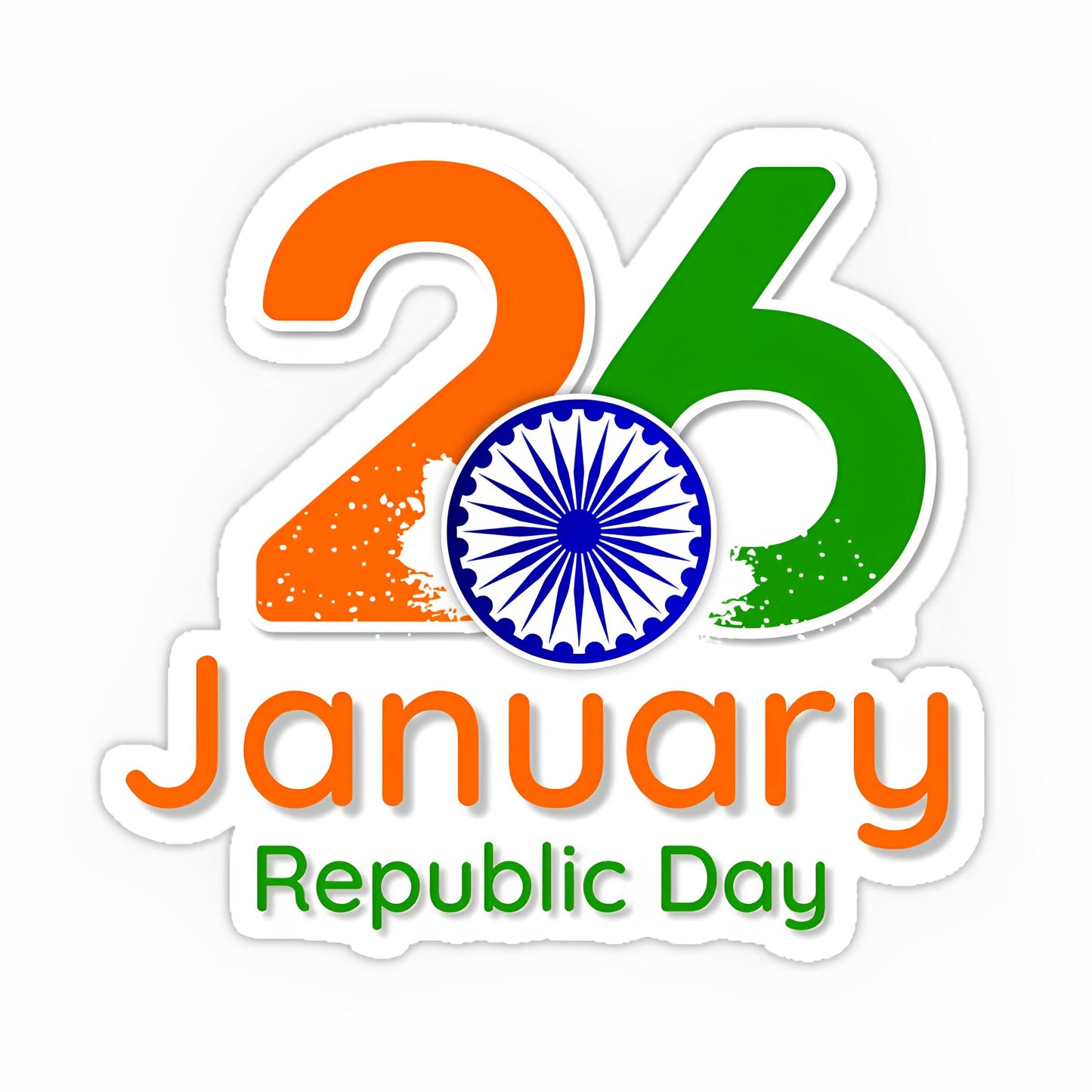 Happy Republic Day Sticker