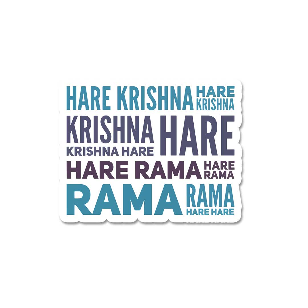 Hey Rama Krishna Hare Krishna Hare Rama sticker – Inkyprinty.in