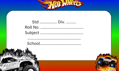 Hotwheels Name slip-37