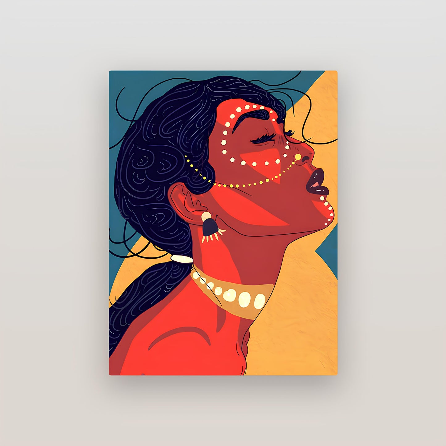 Indi Woman Pop Art Metal Poster