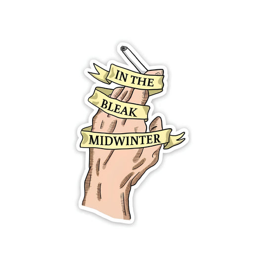 In the bleak midwinter sticker