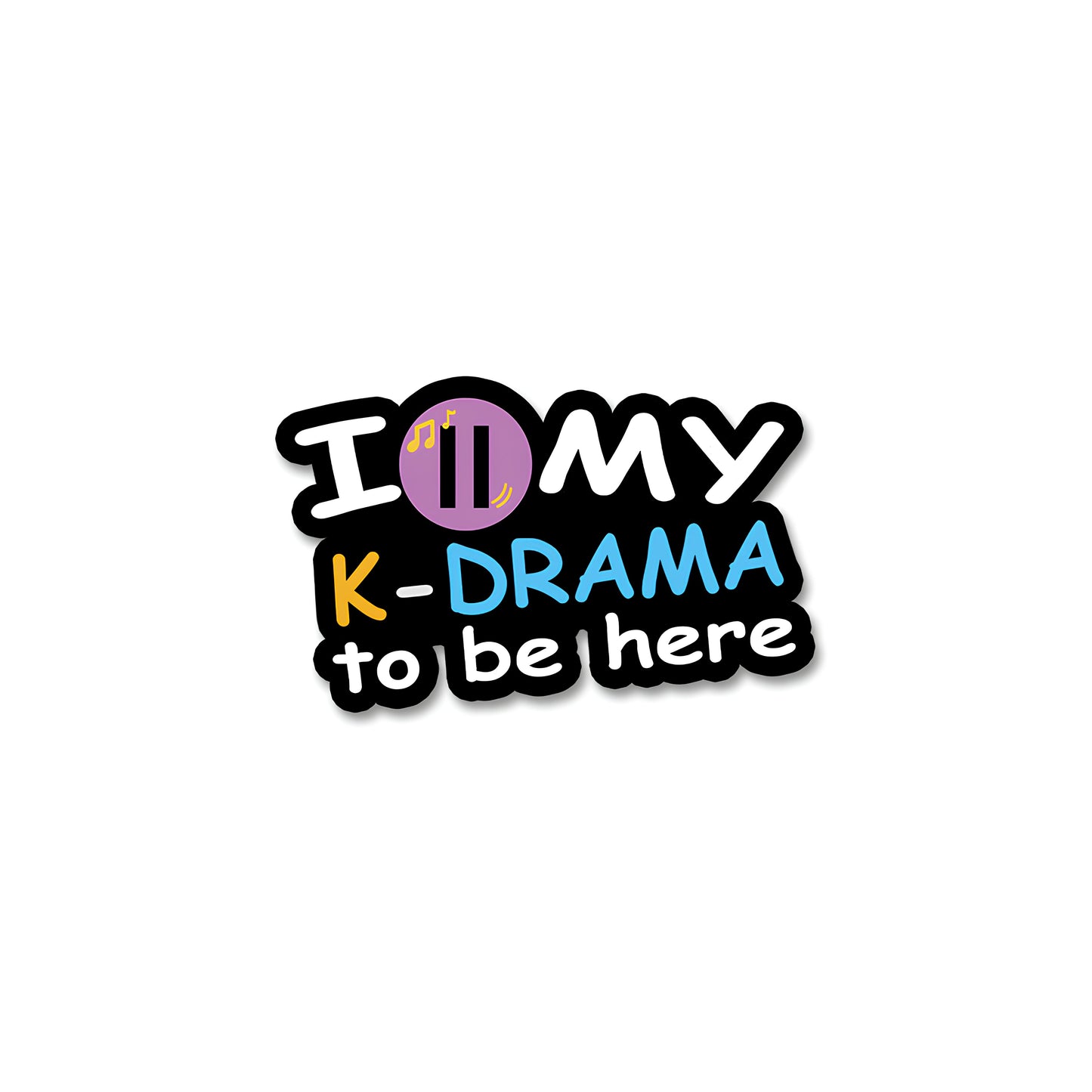 I pause my k drama sticker