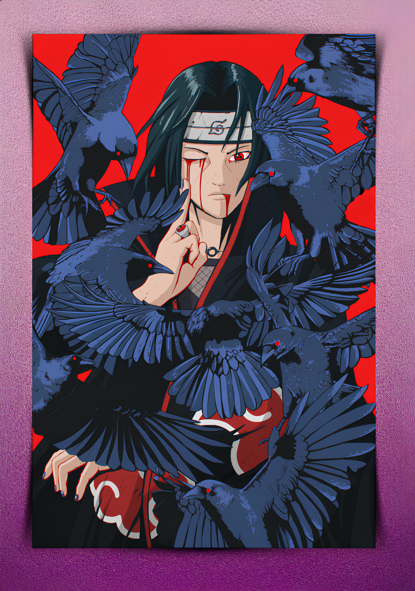 Itachi Monochromatic Wall Poster