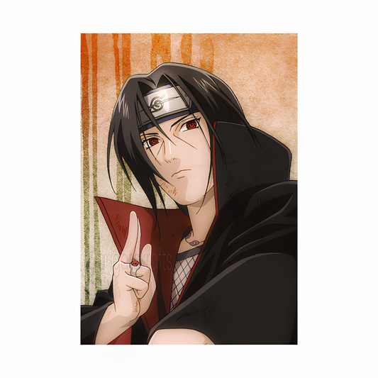 Itachi Uchiha in Akatsuki Rob Poster