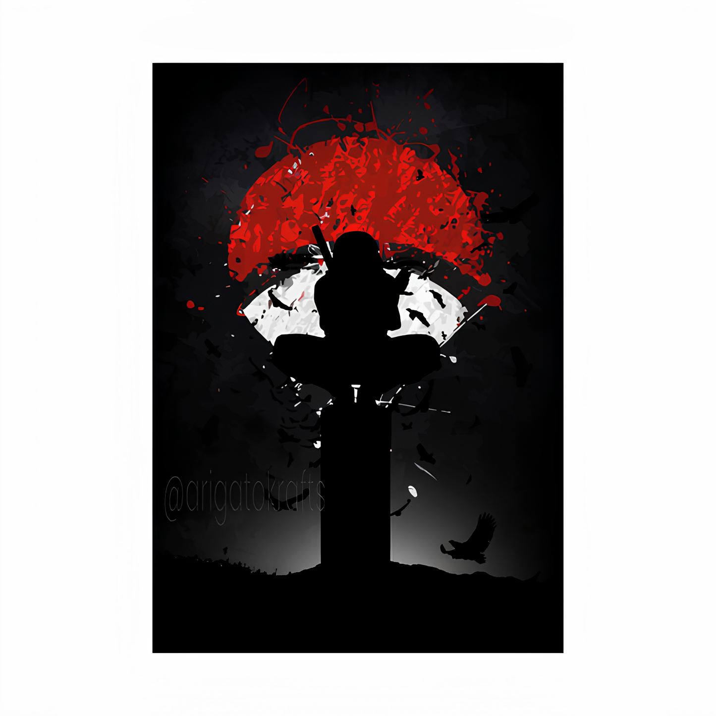 Itachi Uchiha with Crest Poster