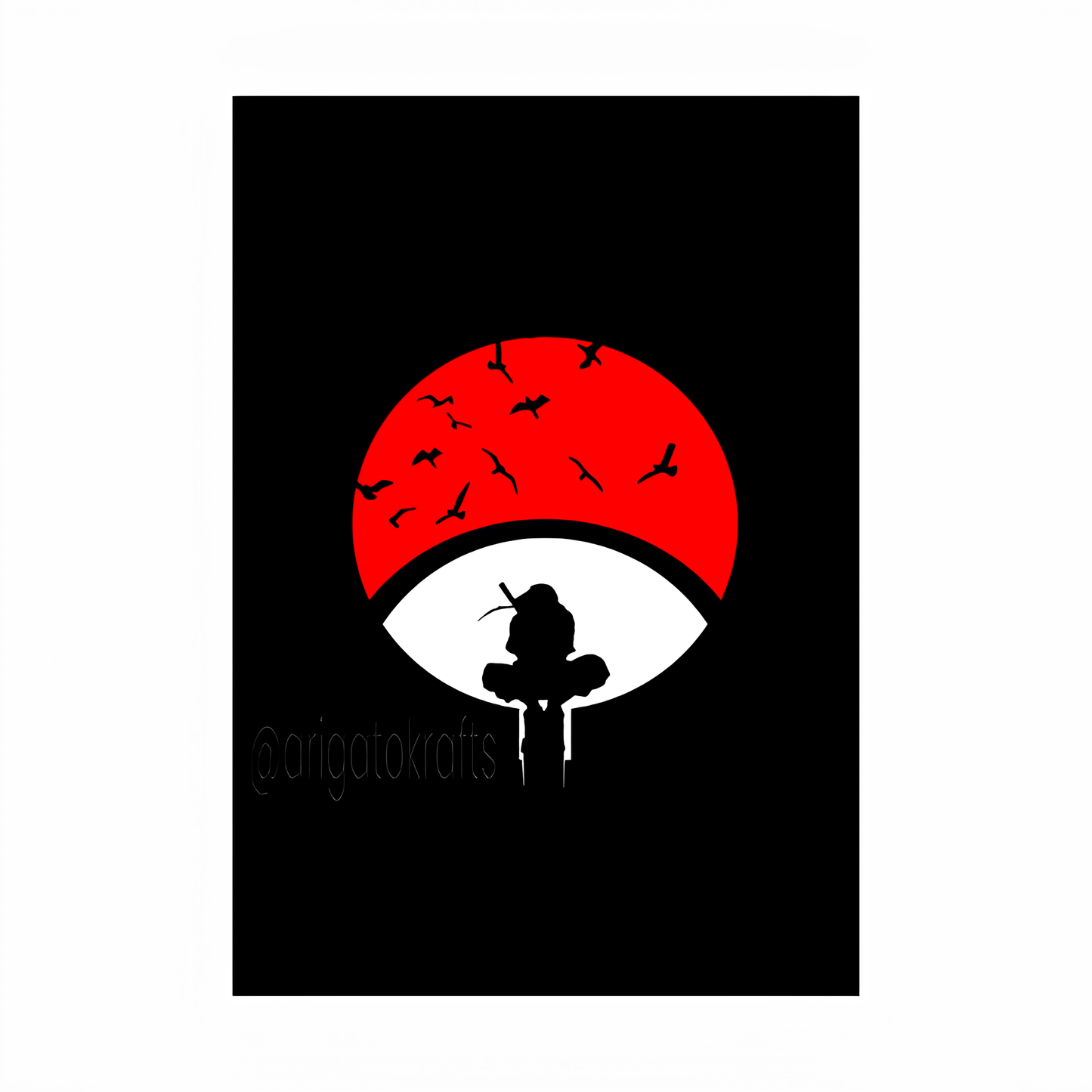 Itachi with Uchiha Crest Poster