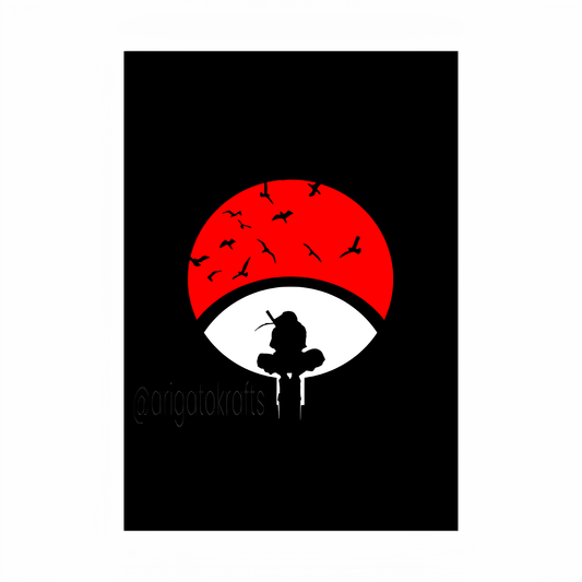 Itachi with Uchiha Crest Poster