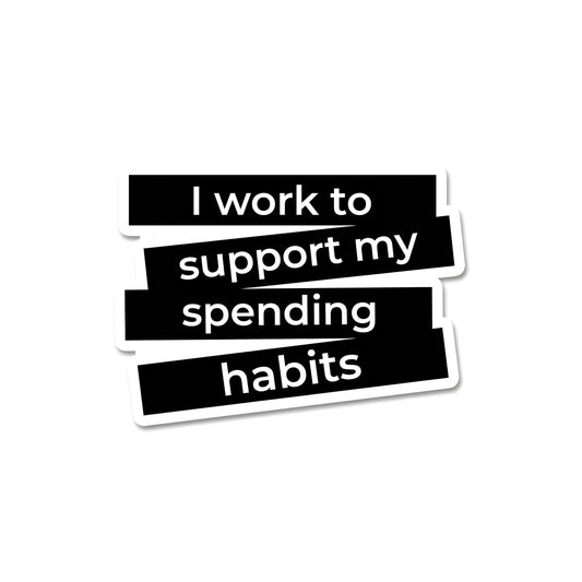 I work and support sticker