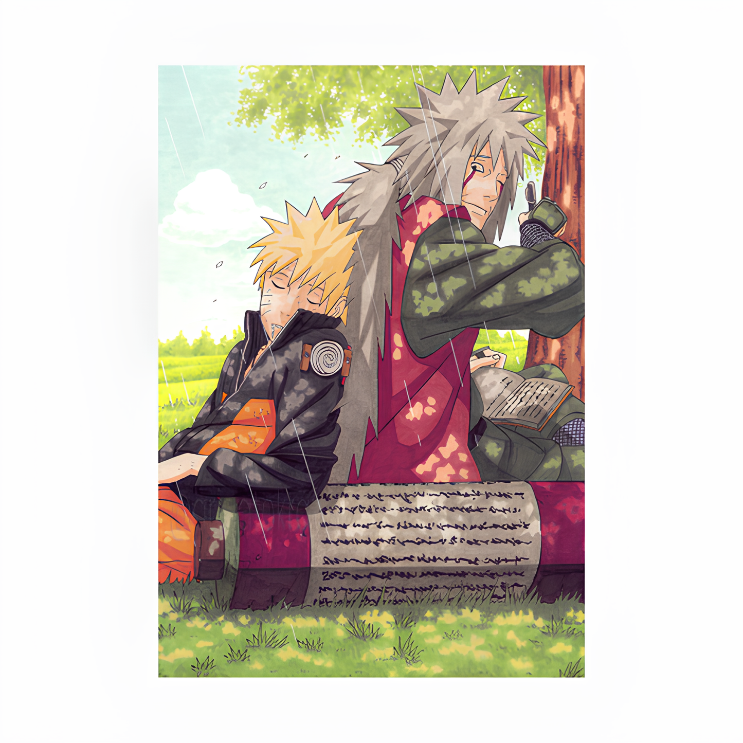 Jiraiya and Naruto Poster