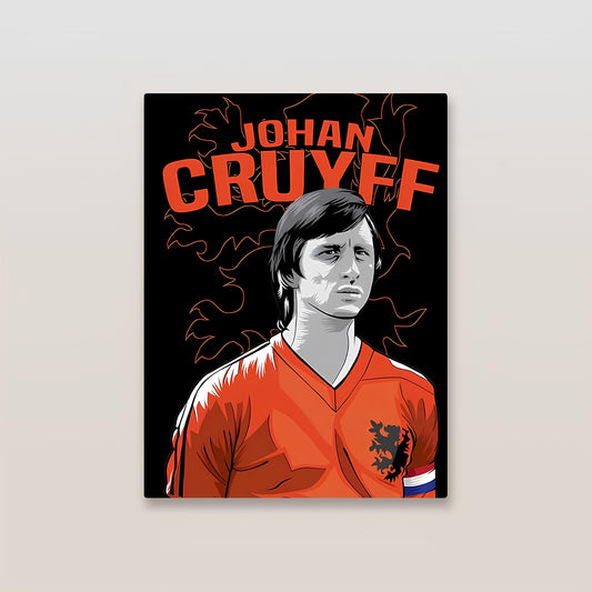 Johan Cruyff Netherlands Metal Poster