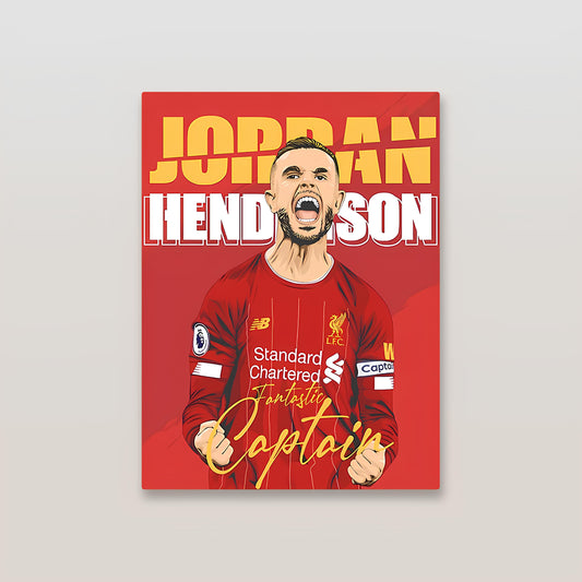 Jordan Henderson Liverpool Metal Poster