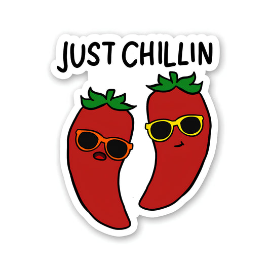 Just chillin sticker