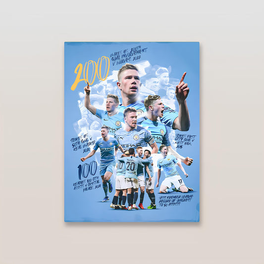 Kevin de Bruyne Man City Metal Poster