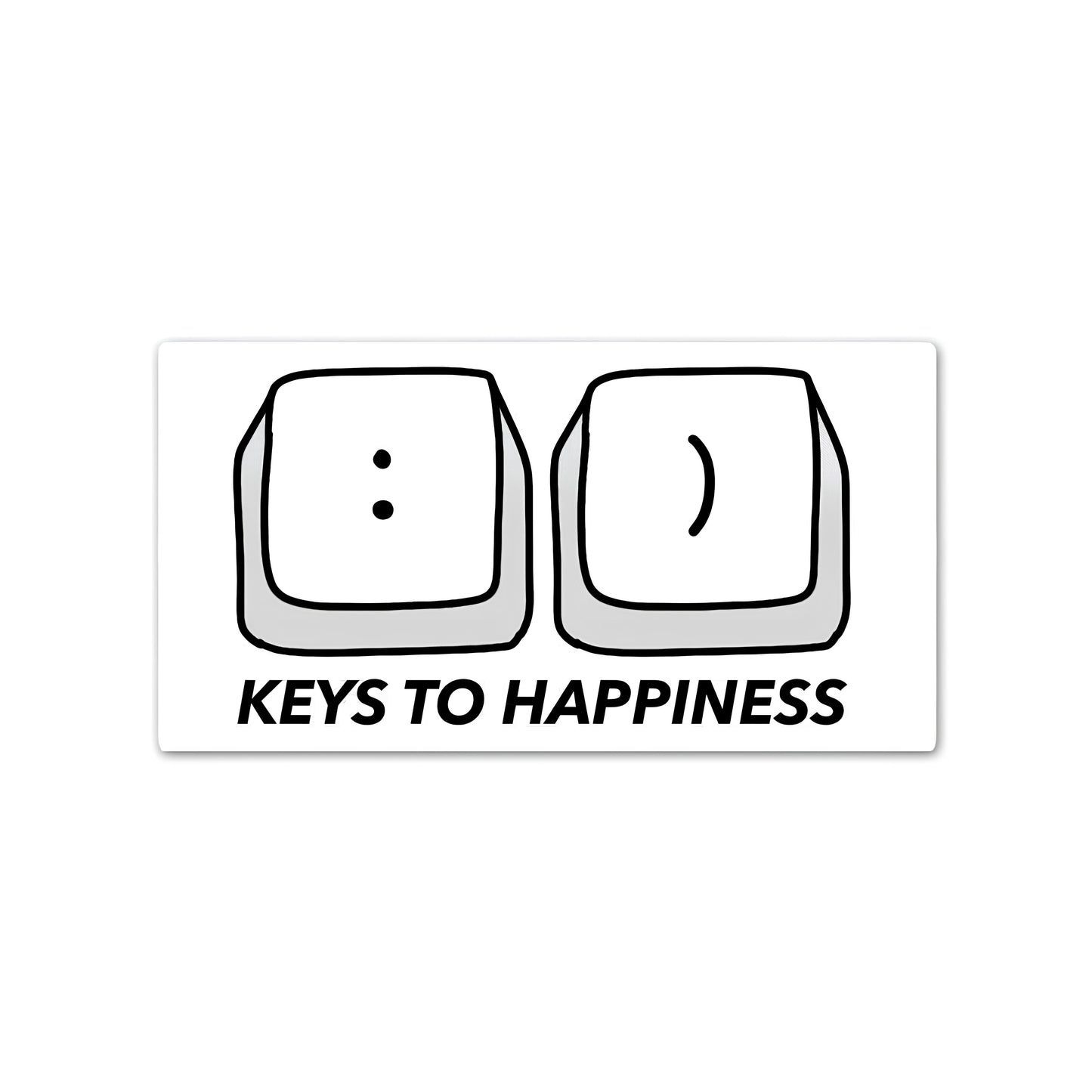 Keys to happiness sticker