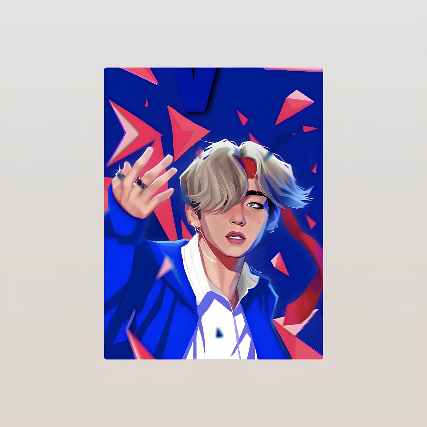 Kim Tae-hyung BTS - Metal Poster