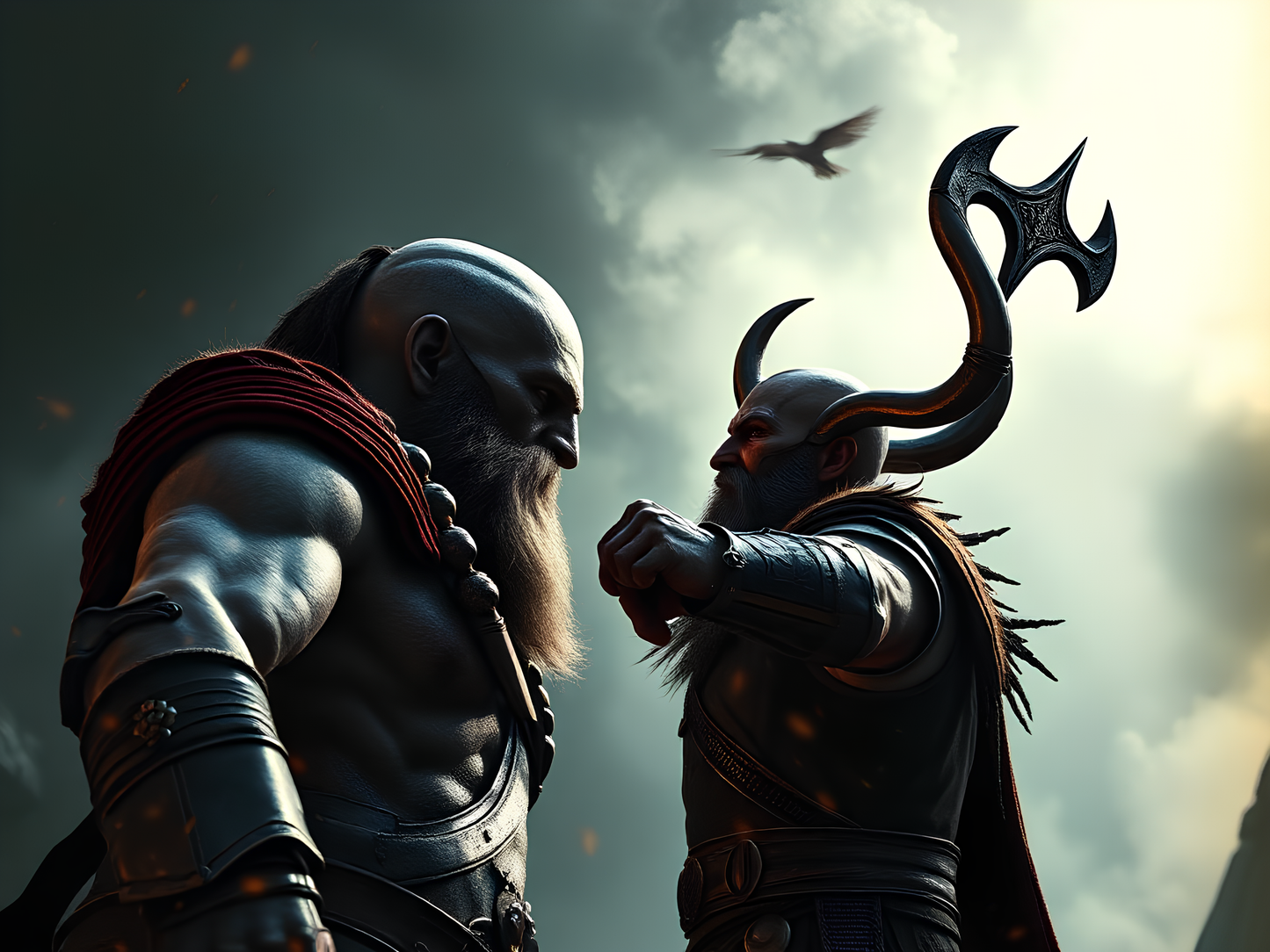 Kratos Vs odin Poster