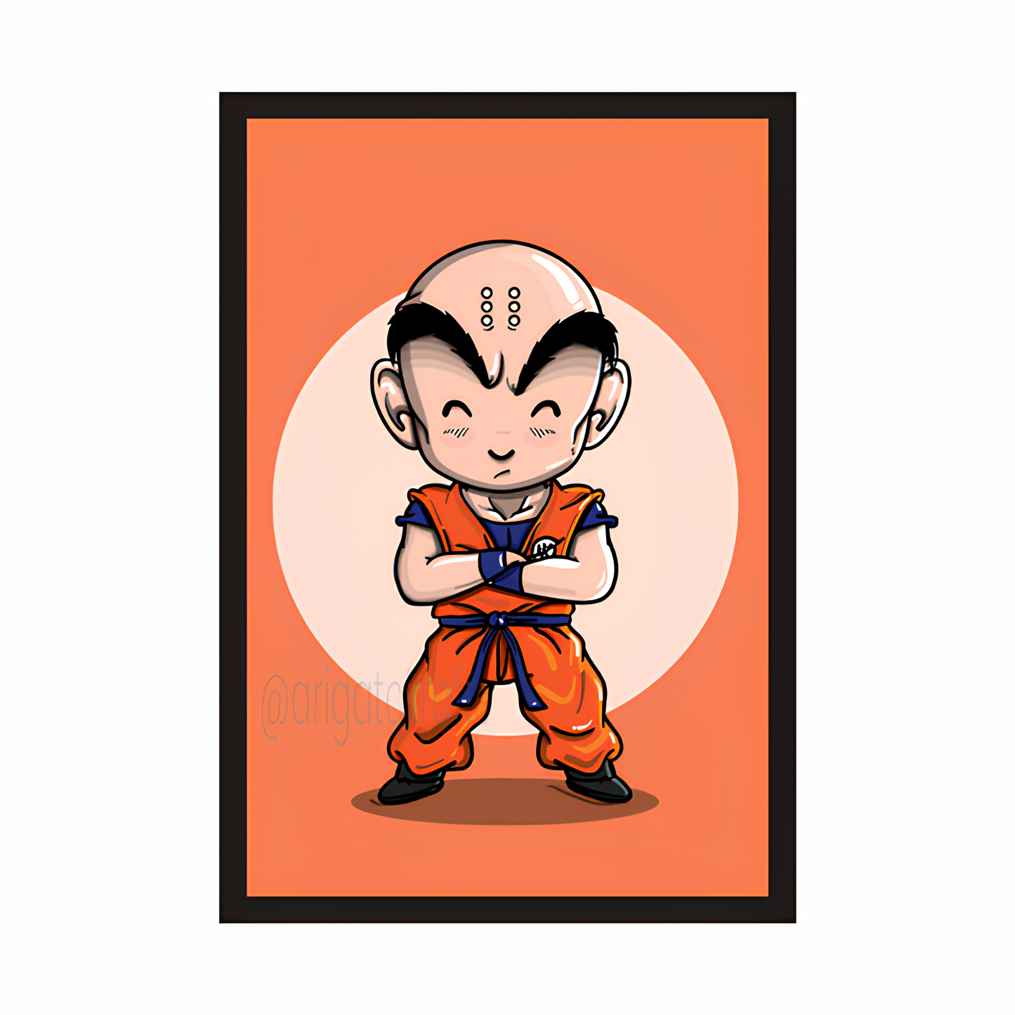 Krillin Artwork - DBZ Framed