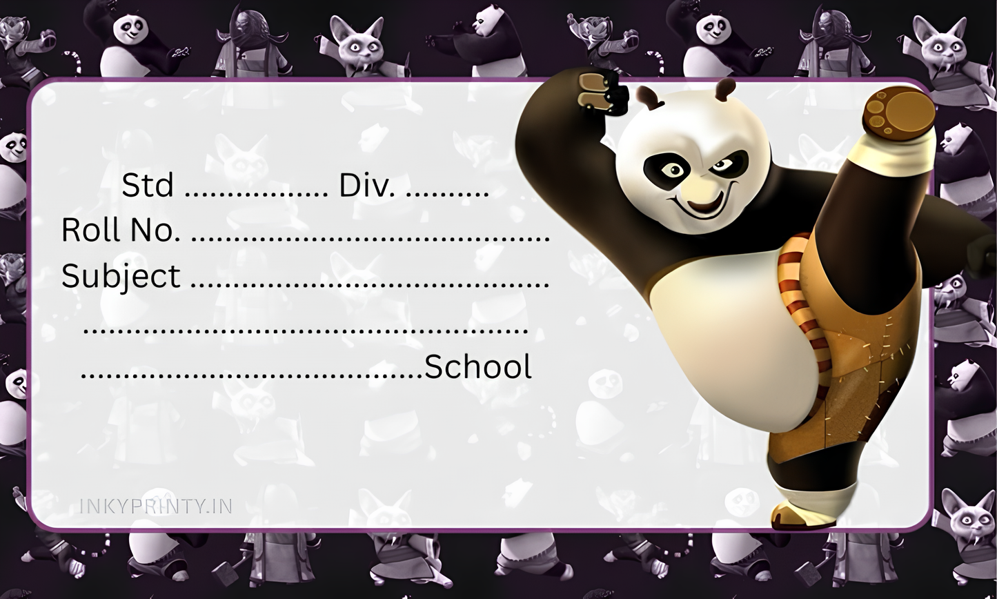 Kungfu Panda Name slip-11