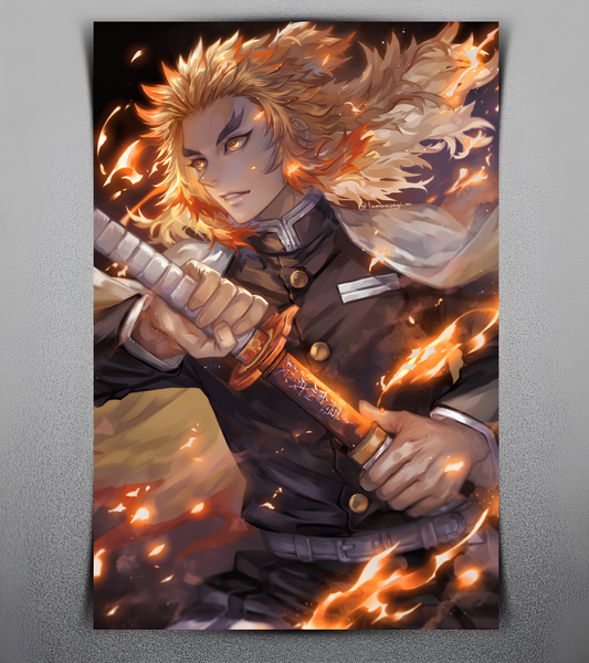 Kyōjurō Rengoku Wall Poster-2